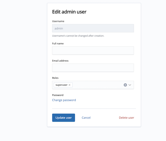 Change password