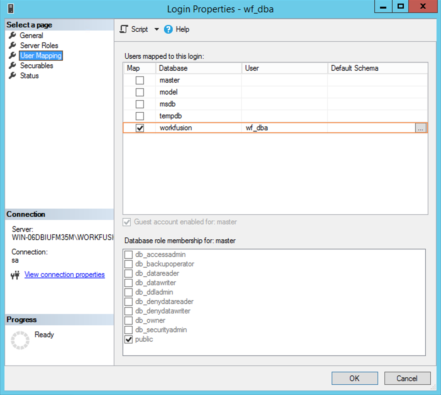 Create DB User