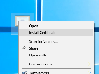 Install certificates