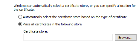 Install certificates