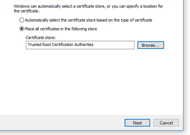 Install certificates
