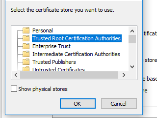 Install certificates
