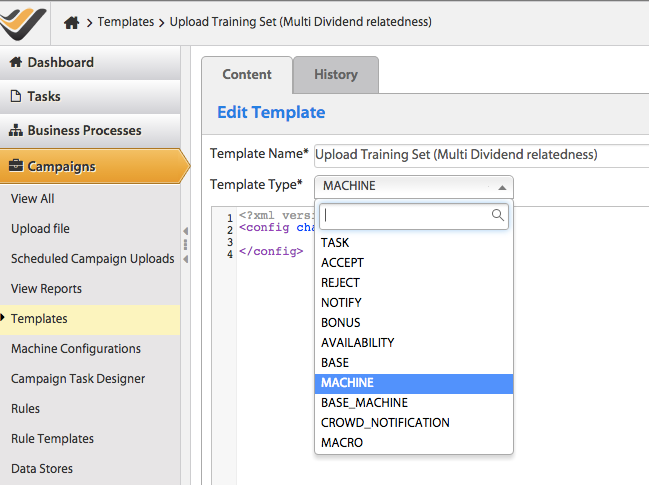 Creating Machine Template