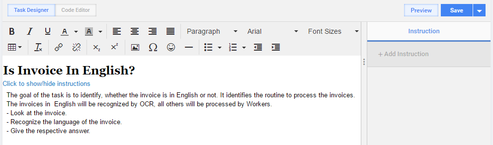 Adding Instructions and FAQs