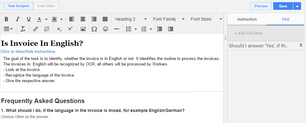 Task FAQ - add, edit, delete