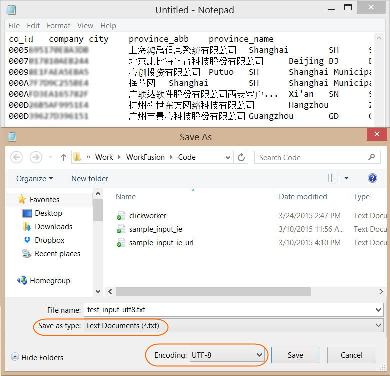 Importing UTF-8 Data