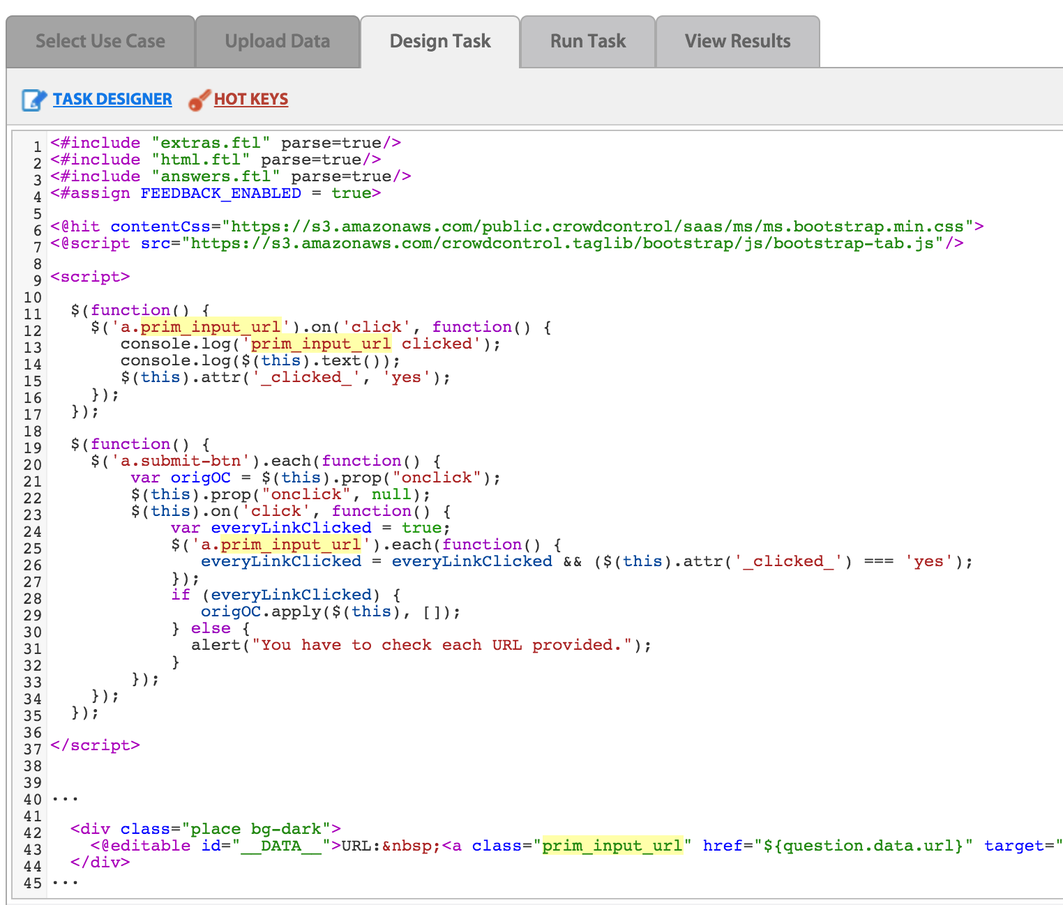 Required Link - Code Editor