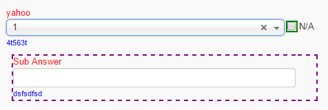 Sub Answer with Custom CSS