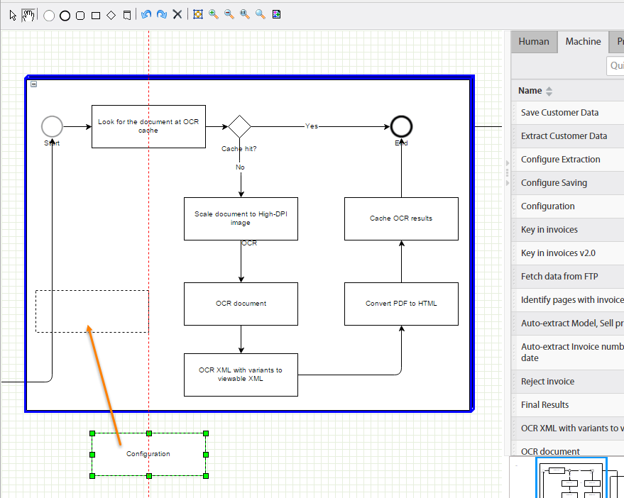 Drag a Step inside Sub Process