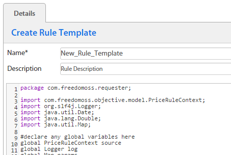 Create Rule Template