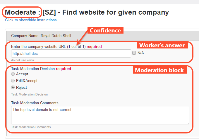 moderation task - Preview