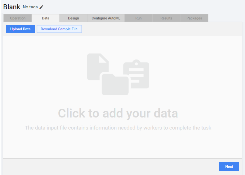 Upload Data Step