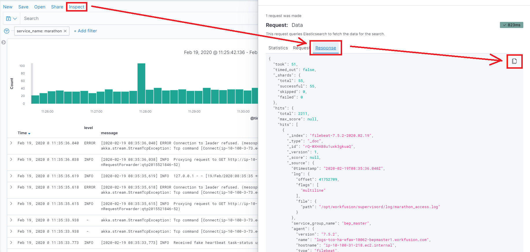 Export search results