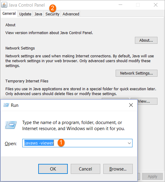 Java Control Panel