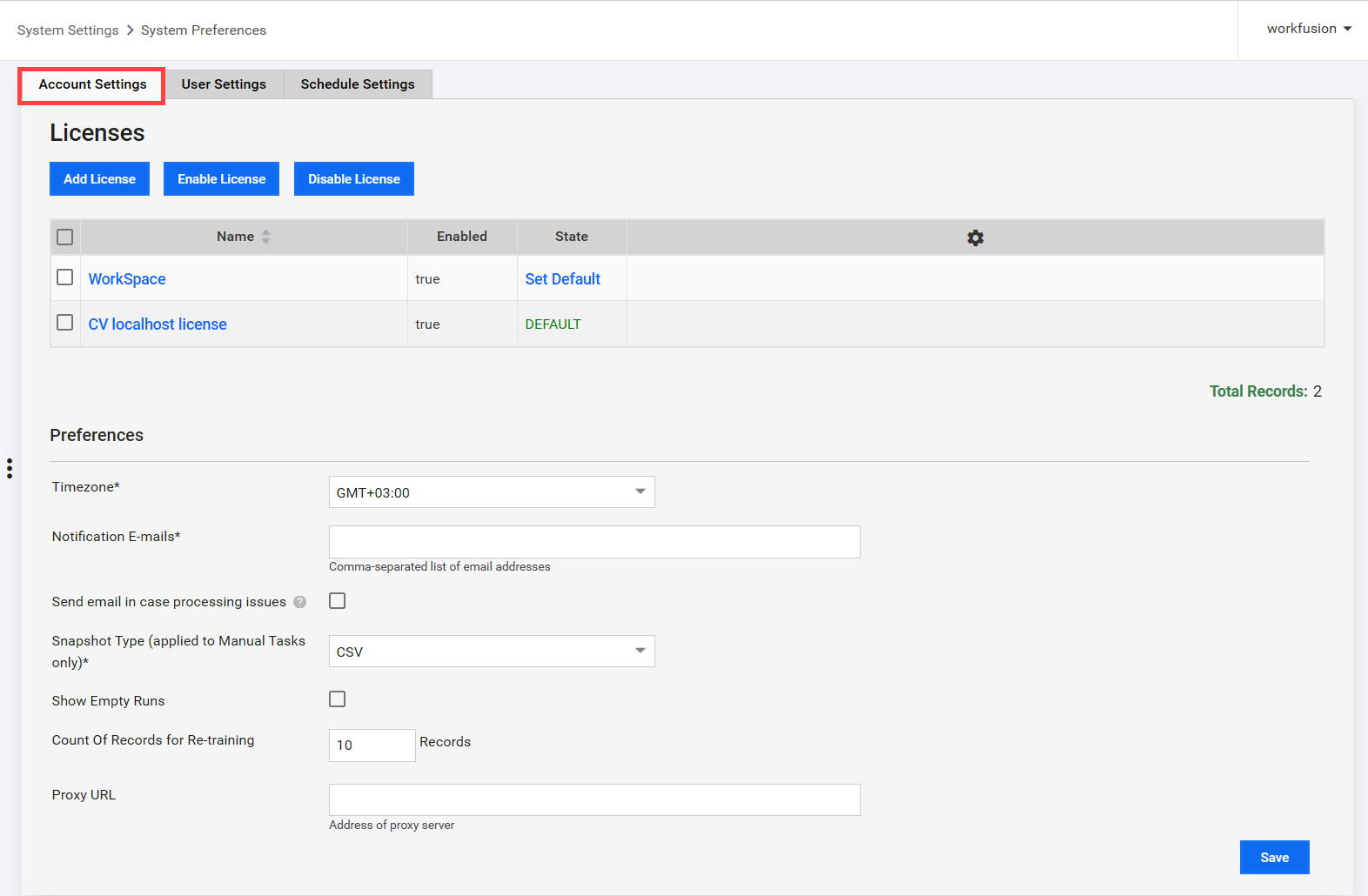 Account Settings